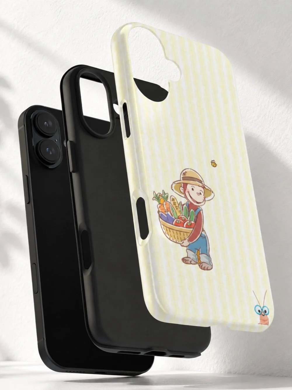 Curious George Harvest Yellow Striped Cottagecore Aesthetic Tough Phone Case